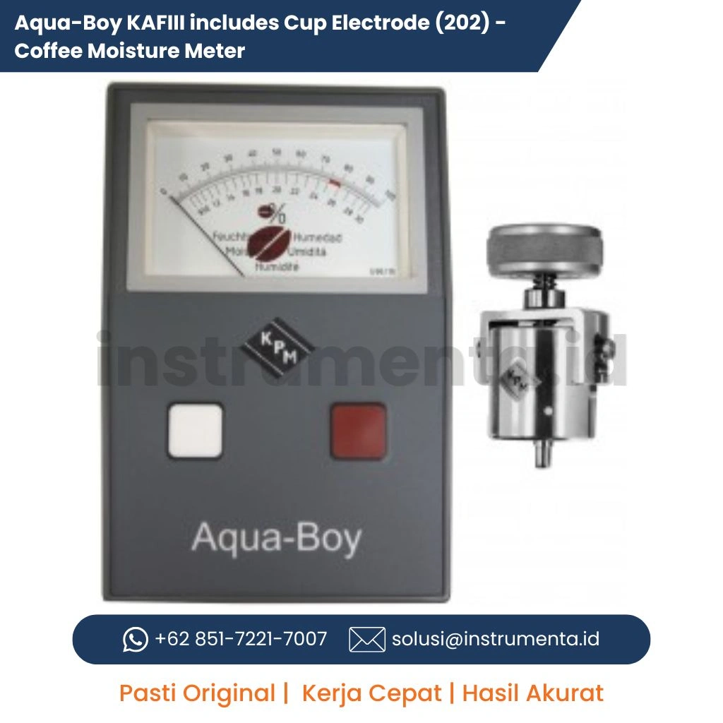 Authorized Distributor Aqua-Boy KAFIII Coffee Moisture Meter dengan Cup Electrode 202 Alat Ukur Kadar Air Biji Kopi Industrial